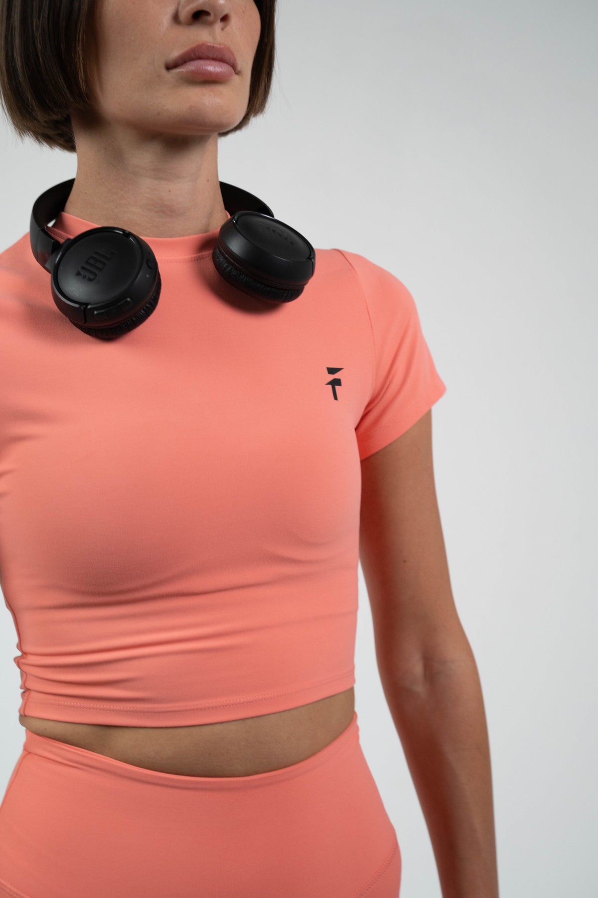 ULTRA SOFT ESSENTIAL CROP TOP - Coral - FIT TRIBE