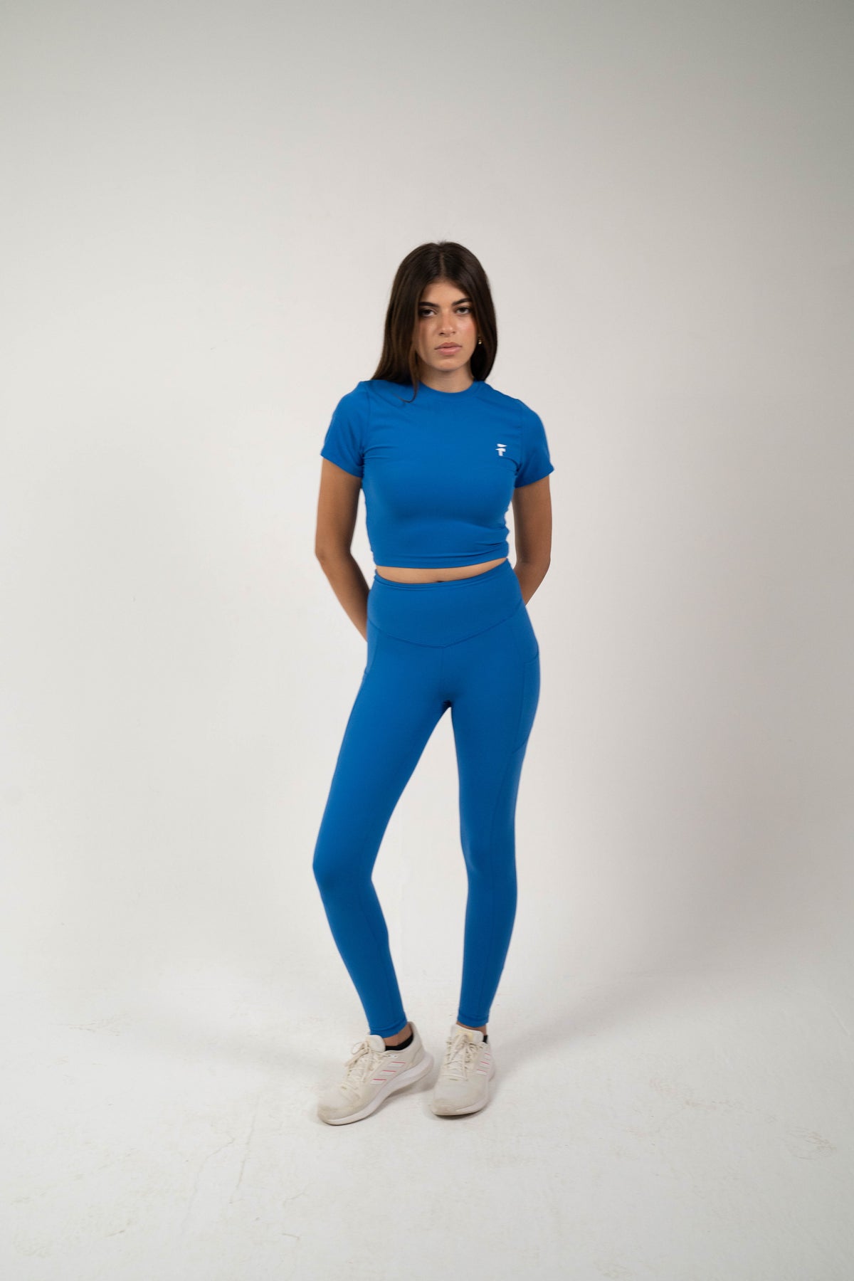 ULTRA SOFT ESSENTIAL CROP TOP - Primary Blue - FIT TRIBE