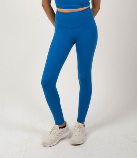 ULTRA SOFT ESSENTIAL POCKETED LEGGINGS - Primary Blue