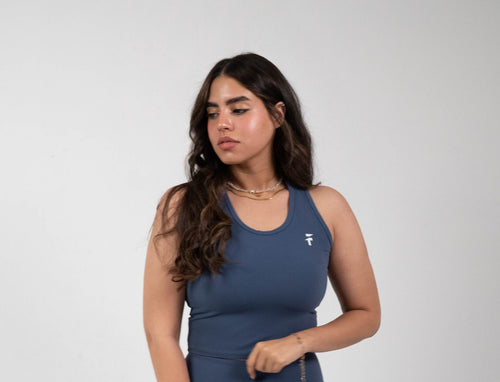 Ultra Soft Essential Crop Tank - Warm Indigo