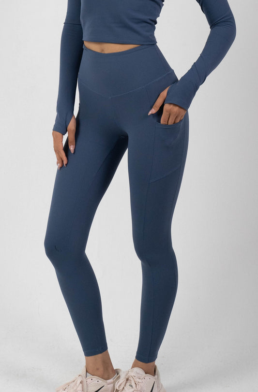 ULTRA SOFT ESSENTIAL POCKETED LEGGINGS - Warm Indigo