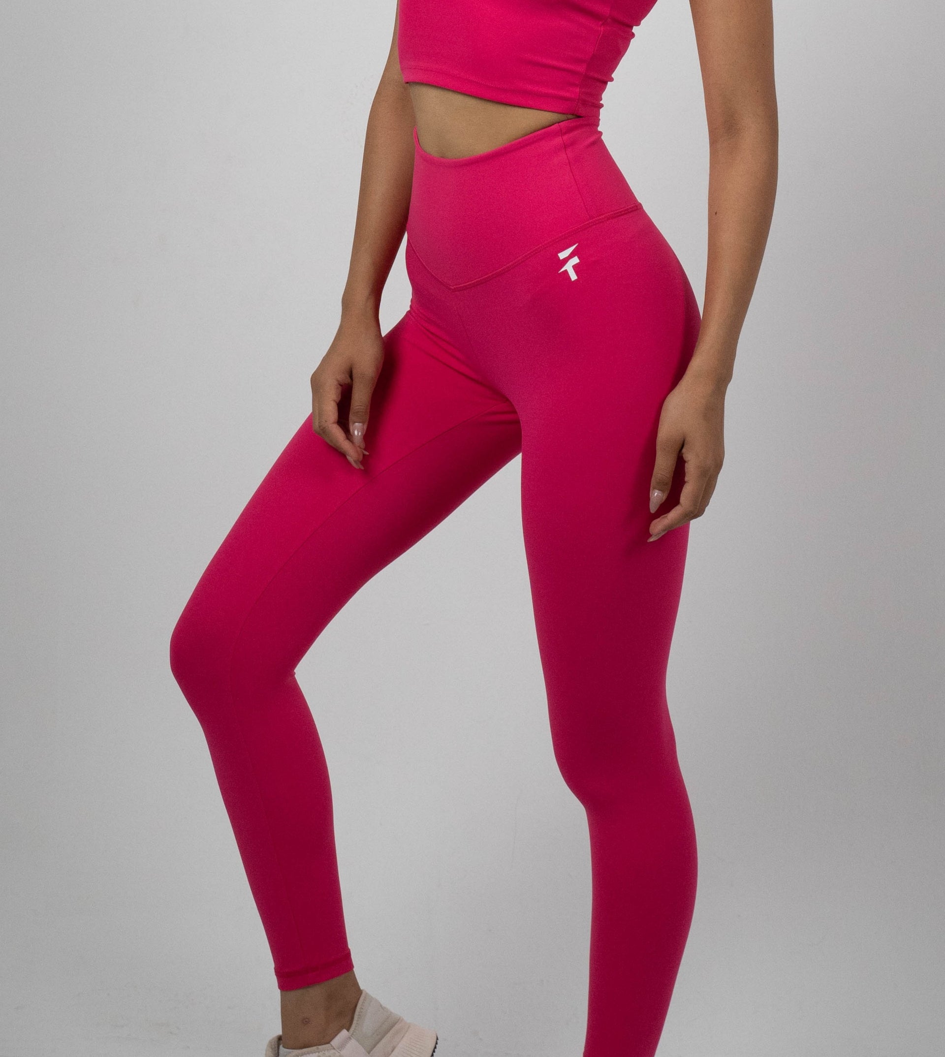 Pink Ladies Exercise Leggings ULTRA SOFT ESSENTIAL LEGGINGS Hot Pink