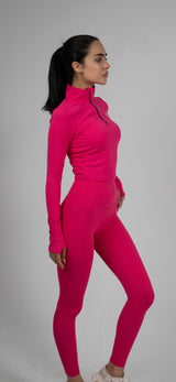 ULTRA SOFT ESSENTIAL POCKETED LEGGINGS - Hot Pink - FIT TRIBE