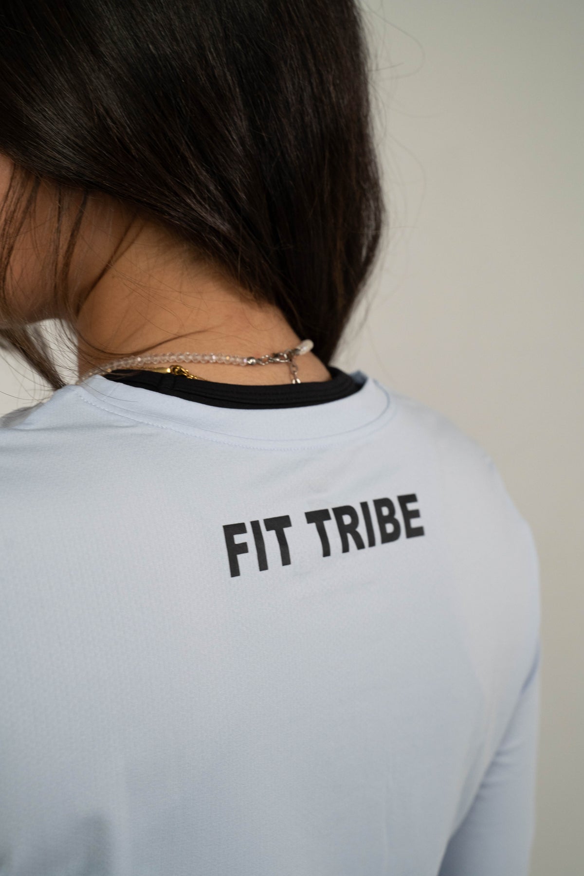 PERFORMANCE EXTENDED LONG SLEEVE TOP - Ice Blue - FIT TRIBE