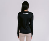 Performance Long Sleeve Top - Black - FIT TRIBE