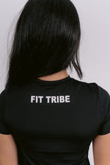 Performance Short Sleeve Top - Black - FIT TRIBE