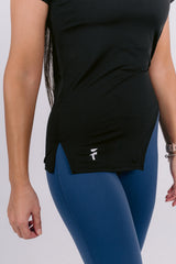 Performance Short Sleeve Top - Black - FIT TRIBE