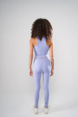 ULTRA SOFT ESSENTIAL SLEEVELESS CROP TOP - Lilac Cloud - FIT TRIBE