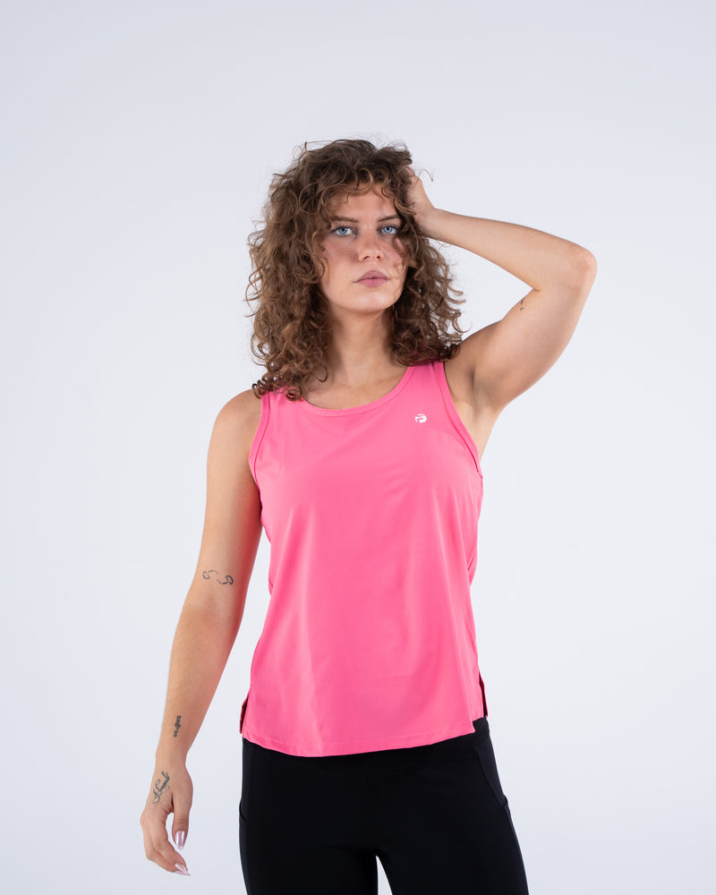 Signature Weave Tank - Watermelon Pink