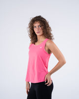 Signature Weave Tank - Watermelon Pink - FIT TRIBE