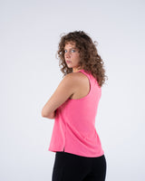 Signature Weave Tank - Watermelon Pink - FIT TRIBE