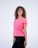 Signature Weave Quarter Sleeve Tee - Watermelon Pink - FIT TRIBE