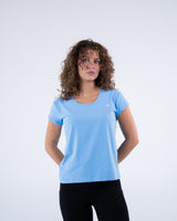 Signature Weave Quarter Sleeve Tee - Baby Blue - FIT TRIBE