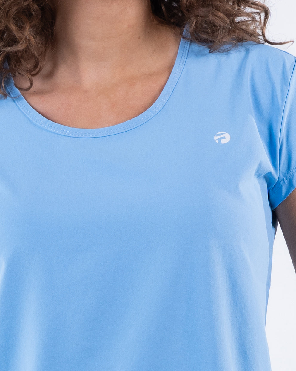 Signature Weave Quarter Sleeve Tee - Baby Blue - FIT TRIBE