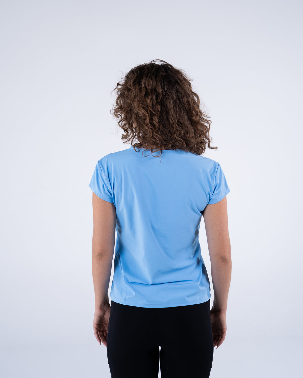 Signature Weave Quarter Sleeve Tee - Baby Blue - FIT TRIBE
