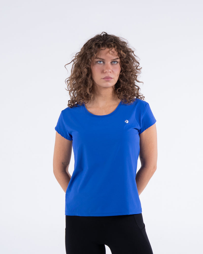 Signature Weave Quarter Sleeve Tee - Royal Blue