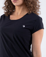 Signature Weave Quarter Sleeve Tee - Black - FIT TRIBE