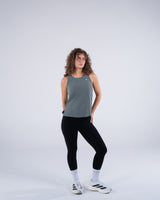 Signature Weave Tank - Deep Olive - FIT TRIBE