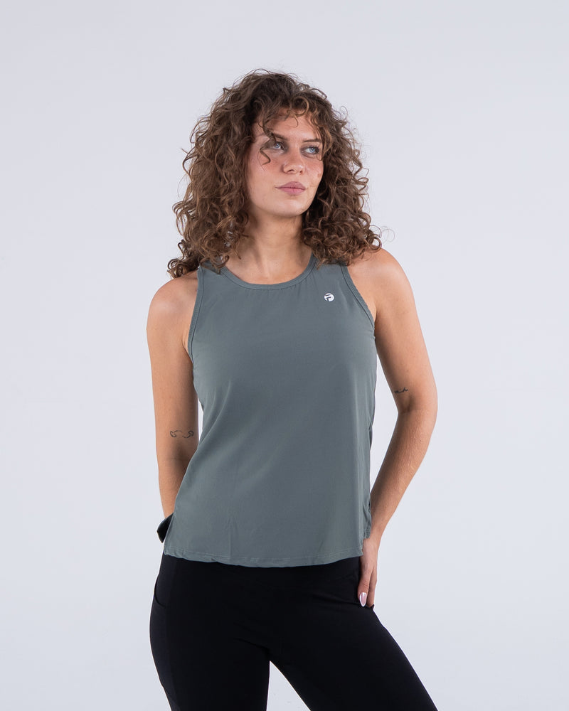 Signature Weave Tank - Deep Olive