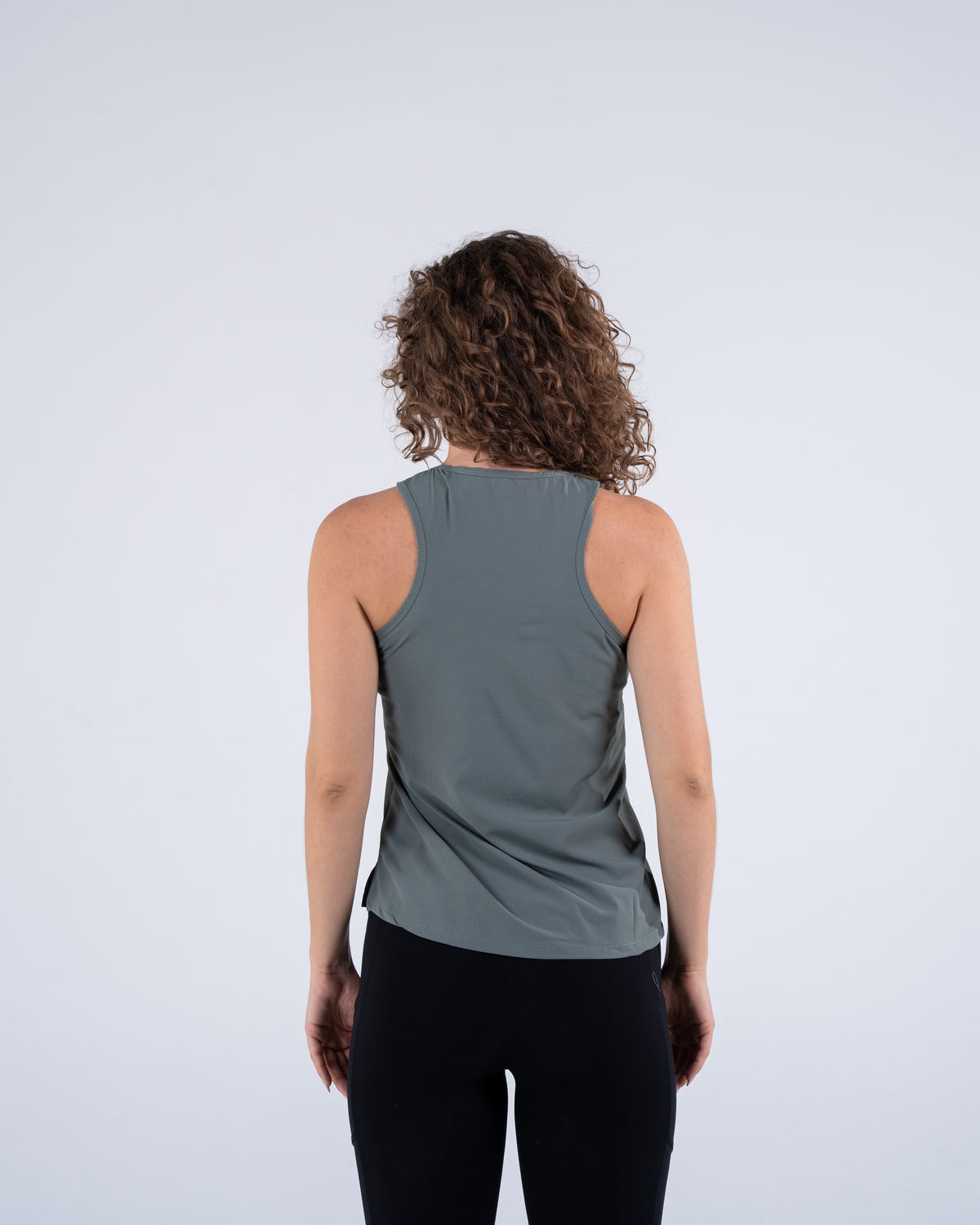 Signature Weave Tank - Deep Olive - FIT TRIBE