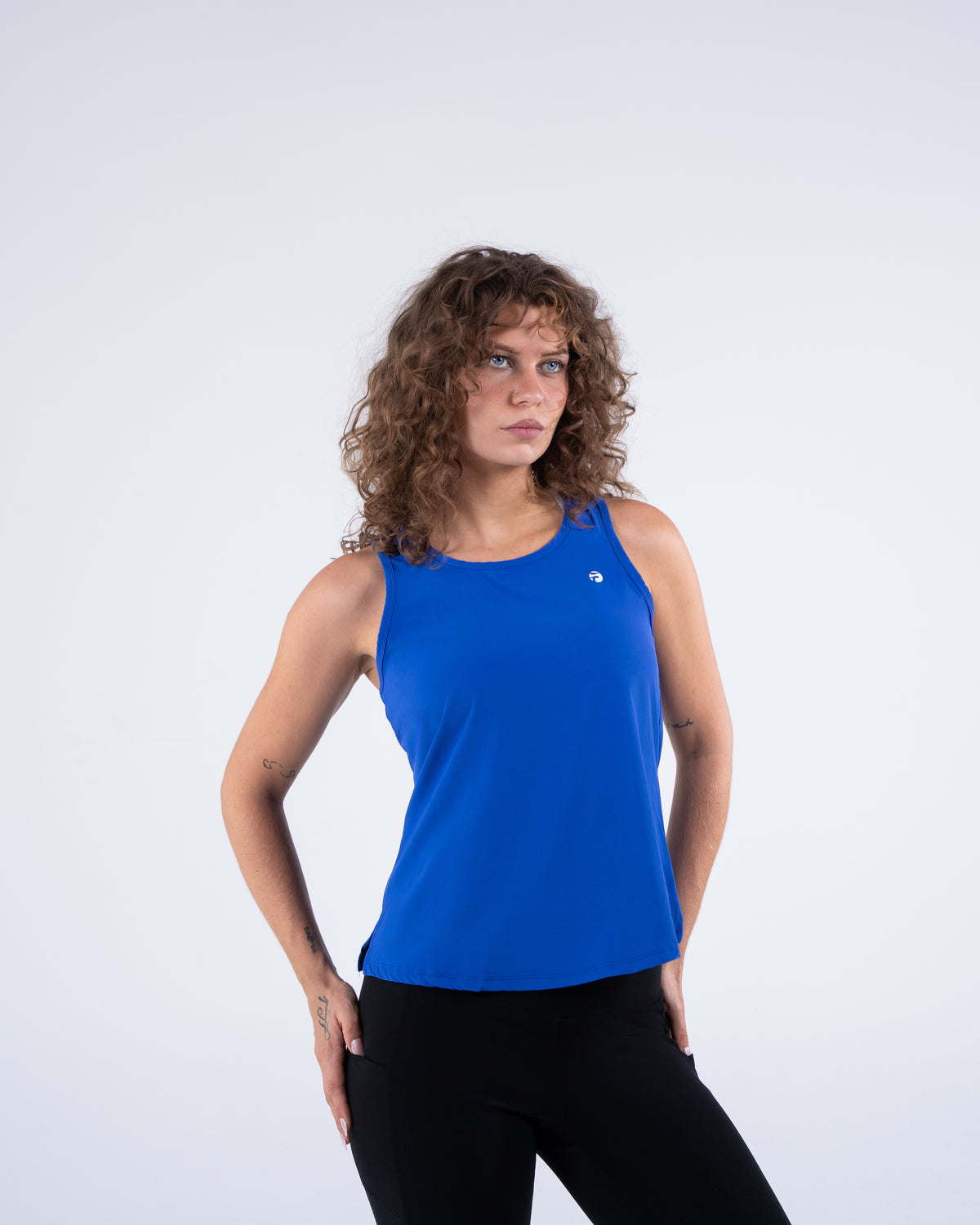 Signature Weave Tank - Royal Blue - FIT TRIBE