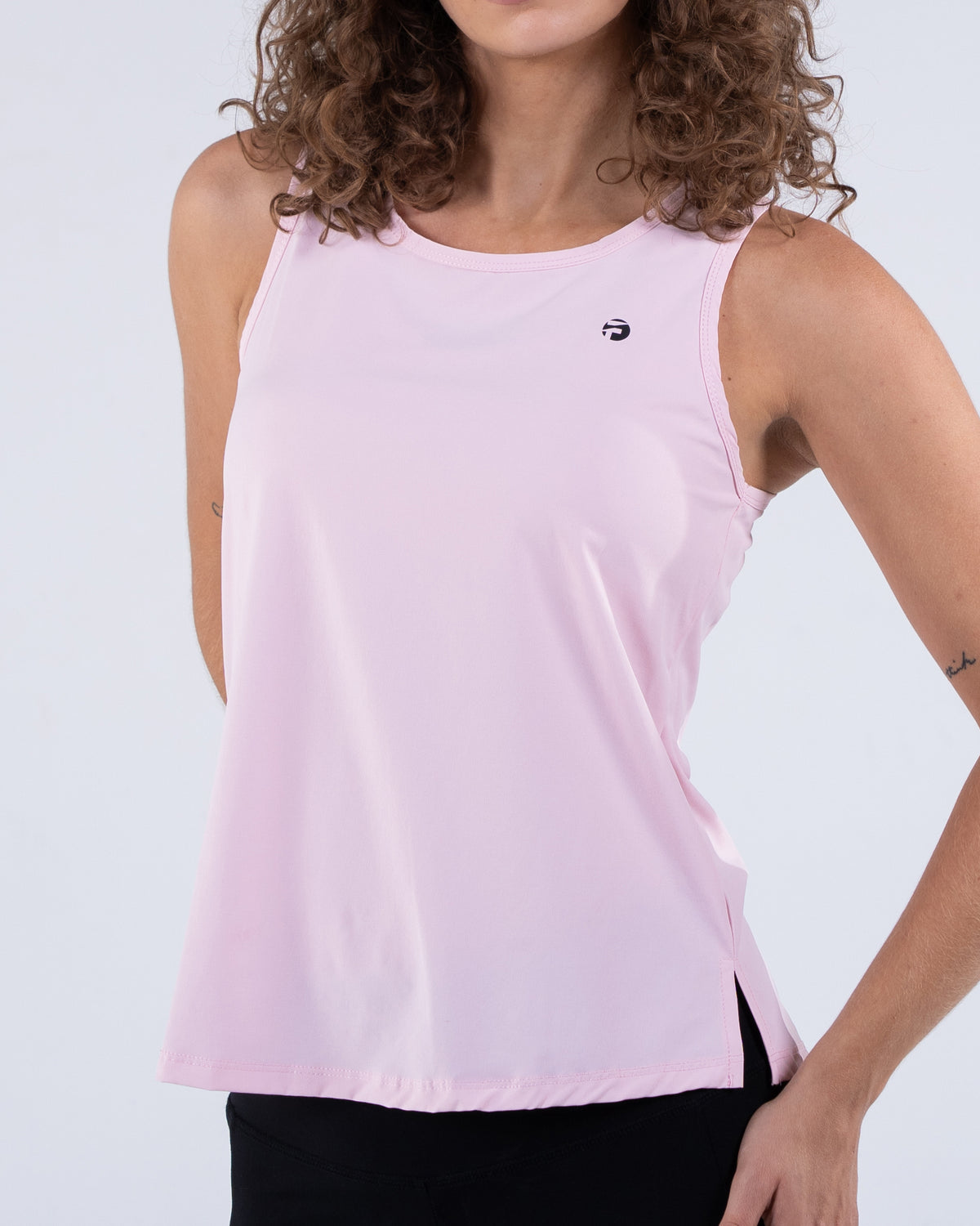 Signature Weave Tank - Baby Pink - FIT TRIBE