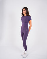 Ultra Soft Essential Crop Top - Dark Berry - FIT TRIBE