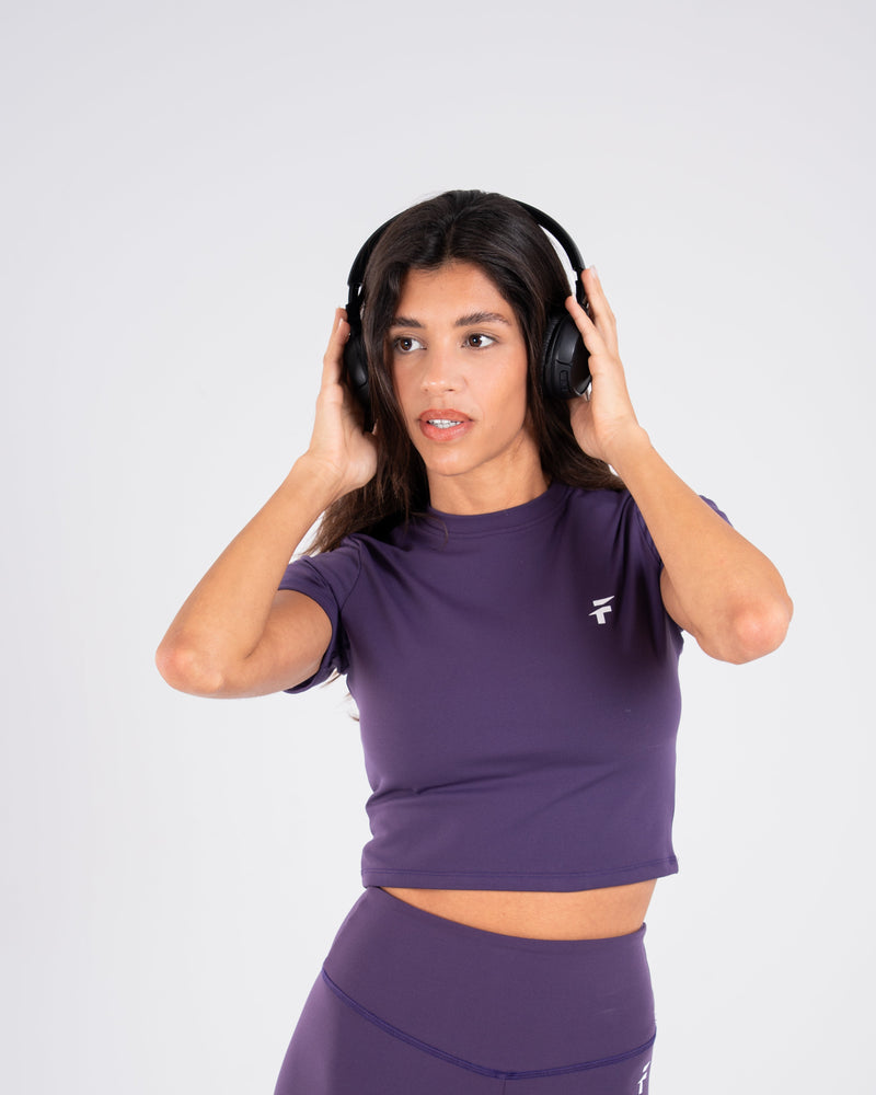 Ultra Soft Essential Crop Top - Dark Berry