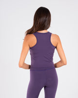 Ultra Soft Essential Crop Tank - Dark Berry - FIT TRIBE
