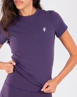Ultra Soft Essential Longline Top - Dark Berry - FIT TRIBE