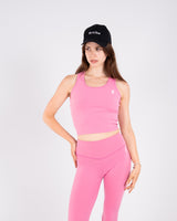 Ultra Soft Essential Crop Tank - Bubblegum Pink - FIT TRIBE