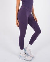 Ultra Soft Essential Pocketed Leggings - Dark Berry - FIT TRIBE