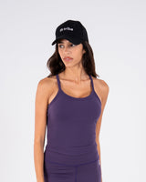 Ultra Soft Essential Padded Strap Tank - Dark Berry - FIT TRIBE