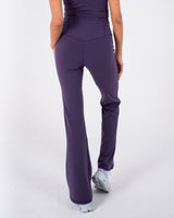 Ultra Soft Premium Flared Pants - Dark Berry - FIT TRIBE