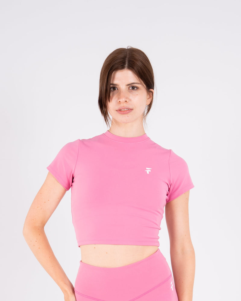Ultra Soft Essential Crop Top - Bubblegum Pink