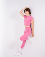 Ultra Soft Essential Crop Top - Bubblegum Pink - FIT TRIBE