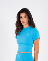 Ultra Soft Essential Crop Top - Marine Blue - FIT TRIBE