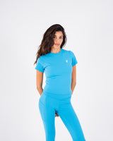 Ultra Soft Essential Longline Top - Marine Blue - FIT TRIBE