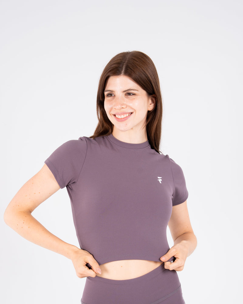 Ultra Soft Essential Crop Top - Purple Haze