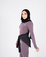 ULTRA SOFT ESSENTIAL ZIP-UP BODY FIT TOP - Purple Haze - FIT TRIBE