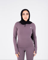 ULTRA SOFT ESSENTIAL ZIP-UP BODY FIT TOP - Purple Haze - FIT TRIBE
