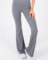 Ultra Soft Apex Flared Pants - Dark Heather Grey - FIT TRIBE