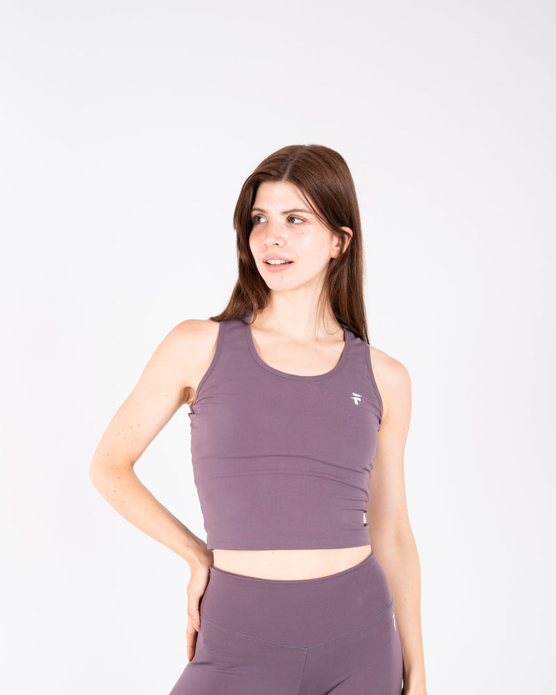 Ultra Soft Essential Crop Tank - Purple Haze