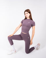 ULTRA SOFT ESSENTIAL LONGLINE TOP - Purple Haze - FIT TRIBE