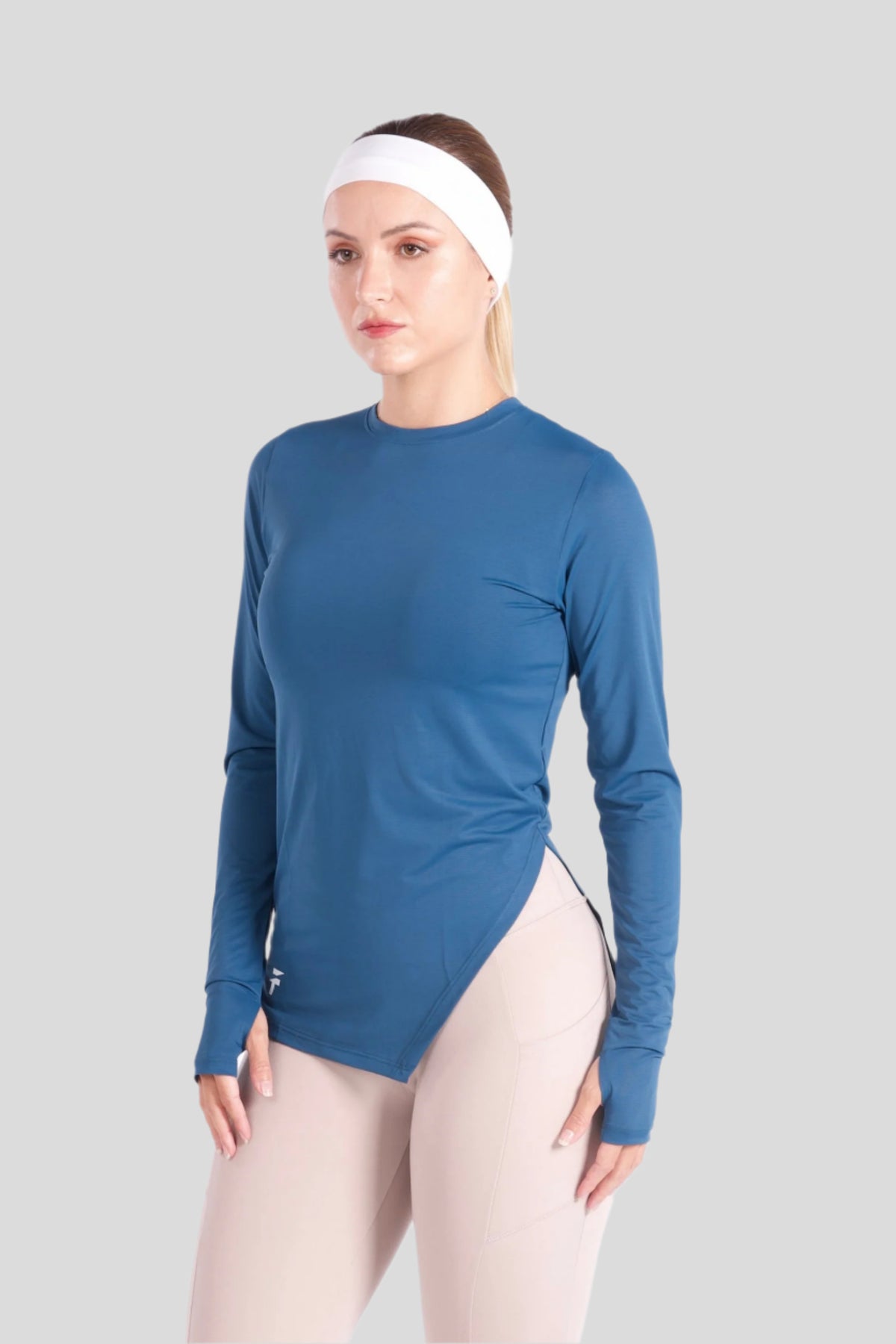 PERFORMANCE LONG SLEEVE TOP  - Cobalt Blue - FIT TRIBE