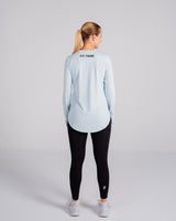 ESSENTIAL EXTENDED LONG SLEEVE TOP  - Frost Blue - FIT TRIBE