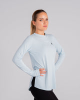ESSENTIAL EXTENDED LONG SLEEVE TOP  - Frost Blue - FIT TRIBE