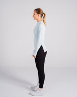 ESSENTIAL LONG SLEEVE TOP - Frost Blue - FIT TRIBE