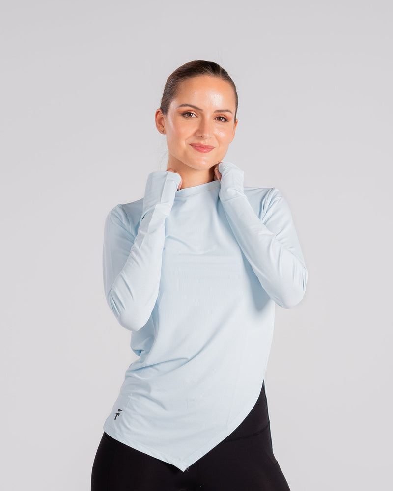 Essential Long Sleeve Top - Frost Blue