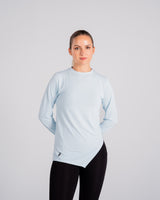 ESSENTIAL LONG SLEEVE TOP - Frost Blue - FIT TRIBE
